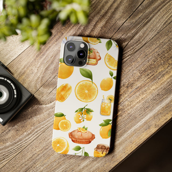 Slim Cute Phone Cases for Iphone - | iPhone 15 Case | iPhone 15 Pro Max Case, Iphone 14 Case, Iphone 14 Pro Max, Iphone 13, Summer Fruit Lemon - Studio40ParkLane