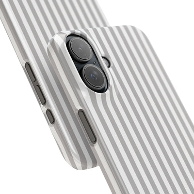Slim Light Grey Striped Cute Phone Case for Iphone 16 - | iPhone 15 Pro Max Case | iPhone 14 Case Iphone 13 12 11 10 9 8 7 Gift for Her - Studio40ParkLane
