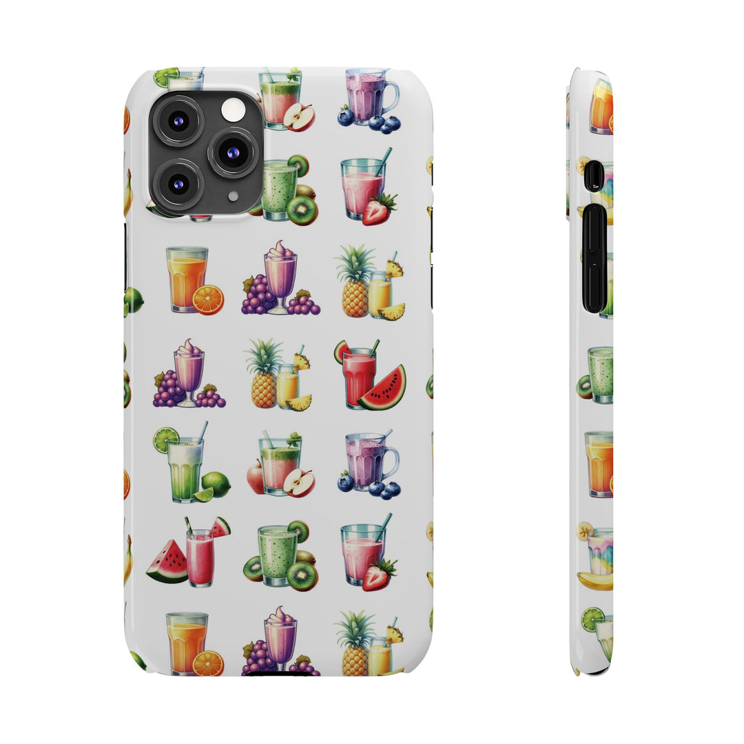 Slim Cute Phone Cases for Iphone - | iPhone 15 Case | iPhone 15 Pro Max Case, Iphone 14 Case, Iphone 14 Pro Max, Iphone 13, Tropical Summer Fruit Cocktail - Studio40ParkLane