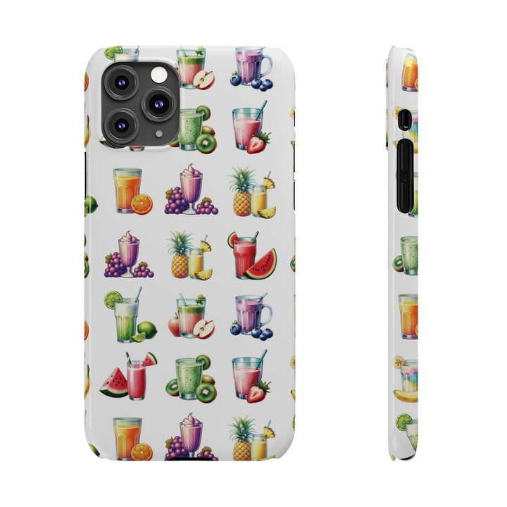 Slim Cute Phone Cases for Iphone - | iPhone 15 Case | iPhone 15 Pro Max Case, Iphone 14 Case, Iphone 14 Pro Max, Iphone 13, Tropical Summer Fruit Cocktail - Studio40ParkLane