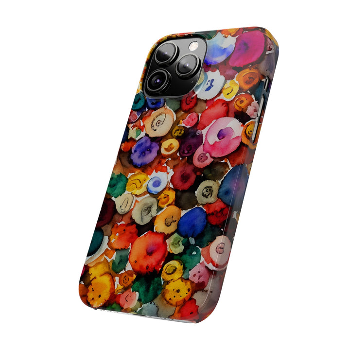 Slim Cute Phone Cases for Iphone | iPhone 15 Case | iPhone 15 Pro Max Case, Iphone 14, Iphone 14 Pro Max, Iphone 13, Colorful Buttons Abstract - Studio40ParkLane