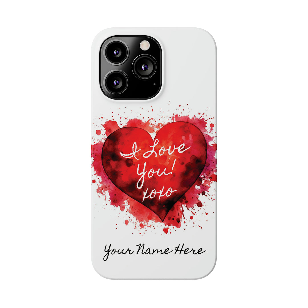 Slim Personalized Slim Cute iPhone Cases - | iPhone 15 Case | iPhone 15 Pro Max Case, Iphone 14 Case, Iphone 14 Pro Max, Iphone 13, Valentine Heart Love - Studio40ParkLane