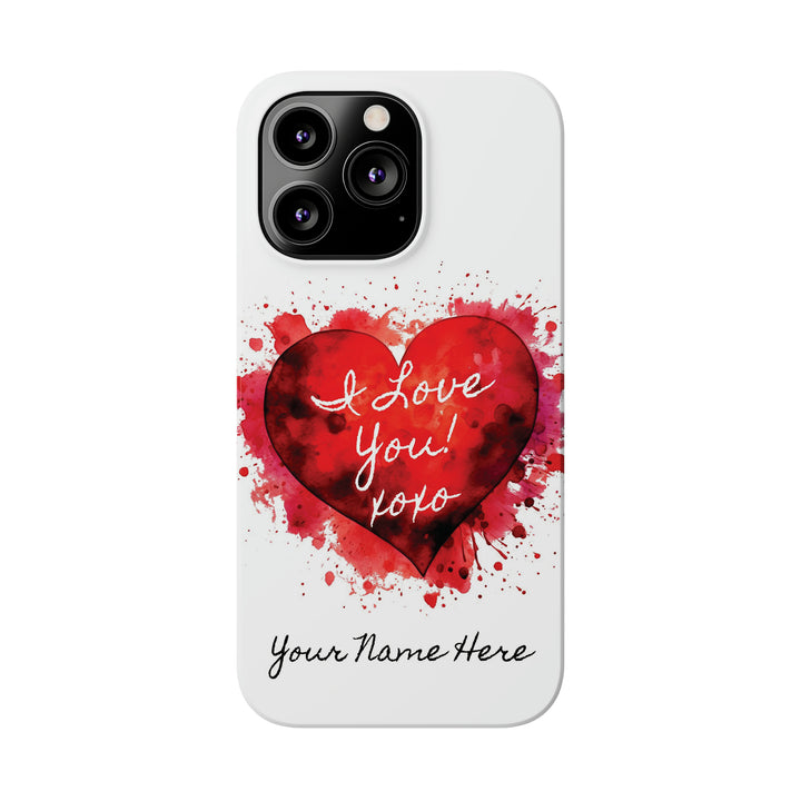 Slim Personalized Slim Cute iPhone Cases - | iPhone 15 Case | iPhone 15 Pro Max Case, Iphone 14 Case, Iphone 14 Pro Max, Iphone 13, Valentine Heart Love - Studio40ParkLane