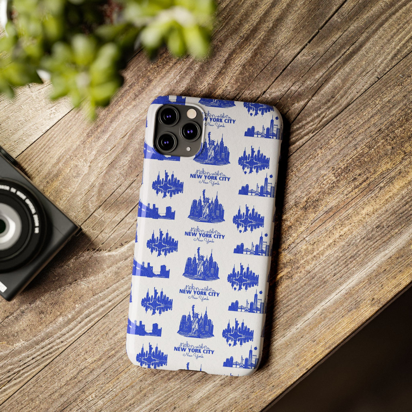 New York Skyline Blue Collage Coquette Gift for Her Cute Phone Cases for Iphone 16 Pro Max | iPhone 15 Case | iPhone 15 Pro Max Case, Iphone 14, Iphone 14 Pro Max, Iphone 13 12 11 8 7