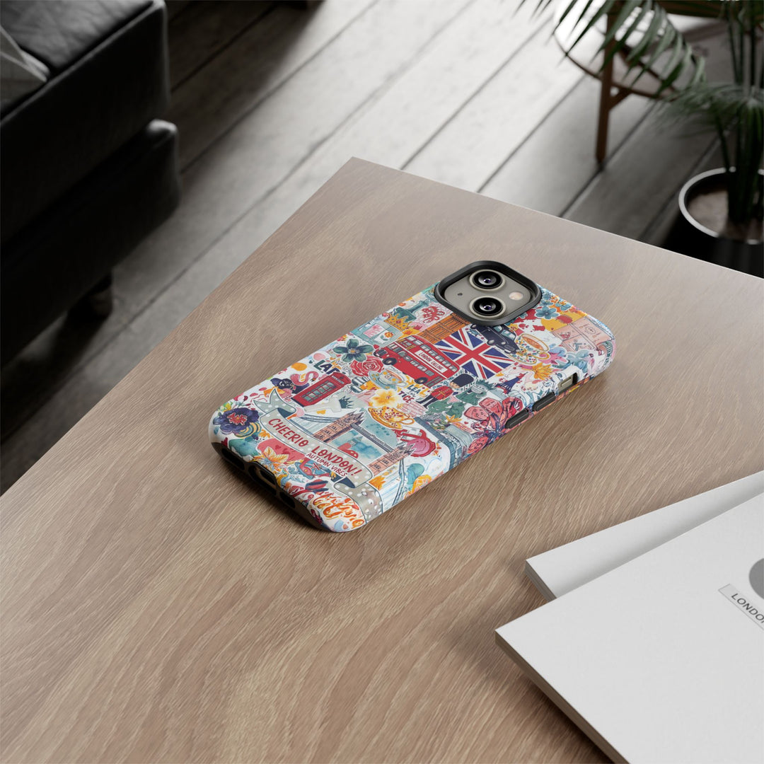 London England Coquette Collage Tough Premium Phone Case - For iPhone 17 Pro Max iPhone 16 Pro iPhone 15 Iphone 14 Plus 13 Pro 12 11 10 XR - Studio40ParkLane
