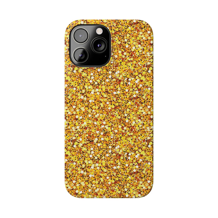 Slim Muted Gold Play on Faux Glitter Effect Cute Phone Cases for Iphone 16 Pro Max | iPhone 15 Case | iPhone 15 Pro Max Case, Iphone 14, Iphone 14 Pro Max, Iphone 13 12 11 8 7 - Studio40ParkLane