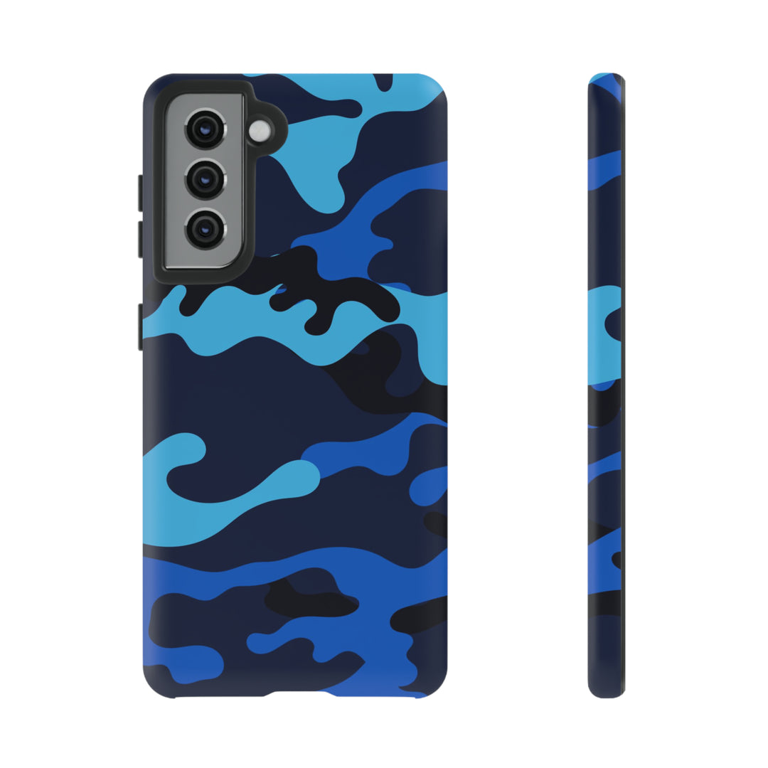 Cute Samsung Phone Case | Aesthetic Samsung Phone Case | Galaxy S23, S22, S21, S20 | Blue Camouflage, Protective Phone Case - Studio40ParkLane