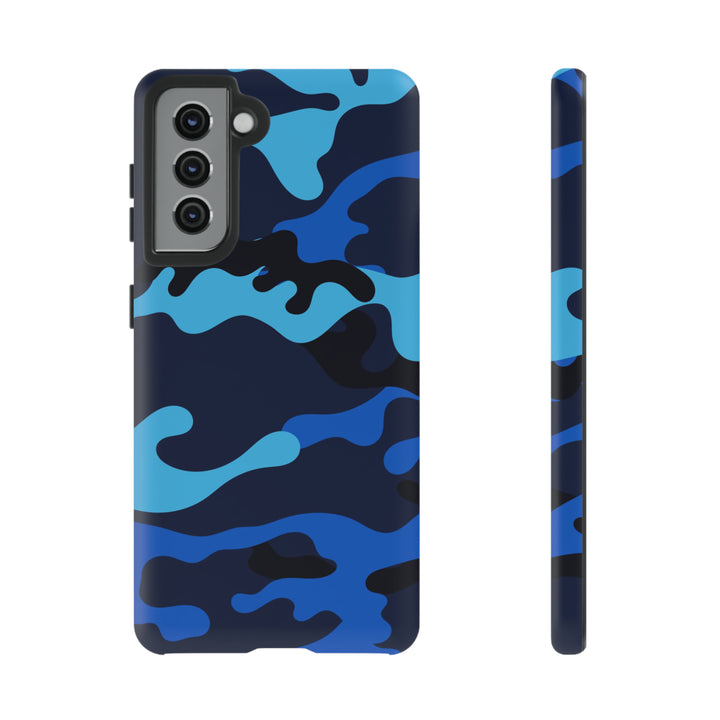 Cute Samsung Phone Case | Aesthetic Samsung Phone Case | Galaxy S23, S22, S21, S20 | Blue Camouflage, Protective Phone Case - Studio40ParkLane