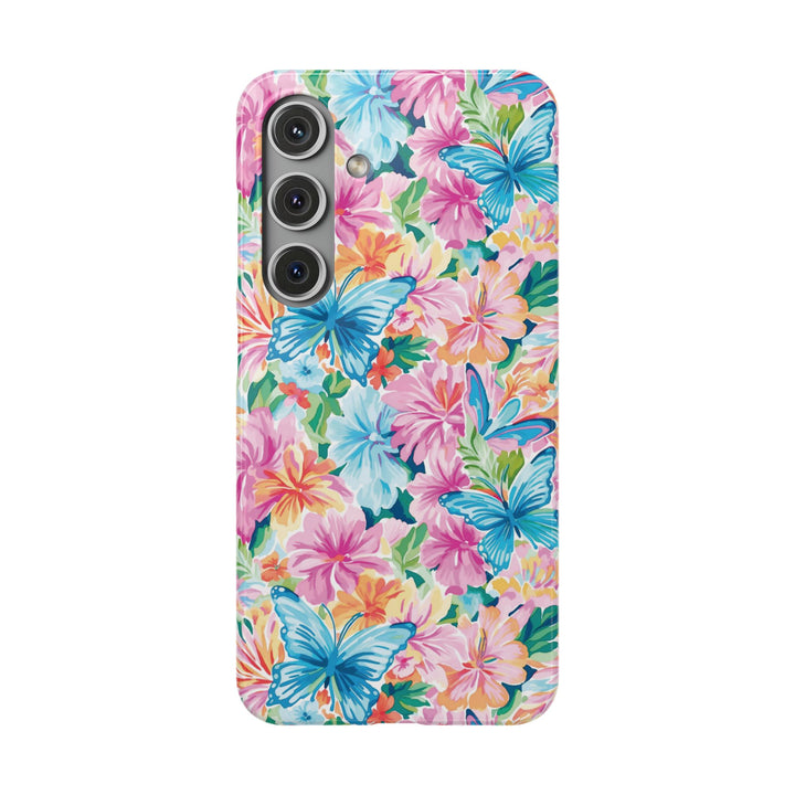 Sleek Snap Butterflies Flowers Cute Phone Case for iPhone 16 15 14 13 12 11 X Xs Max Xr Pro Plus Samsung Galaxy S24 S23 S22 S21 S20 Ultra