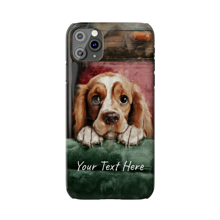 Slim Personalized Cute iPhone Cases - | iPhone 15 Case | iPhone 15 Pro Max Case, Iphone 14 Case, Iphone 14 Pro Max, Iphone 13, Cocker Spaniel Dog - Studio40ParkLane