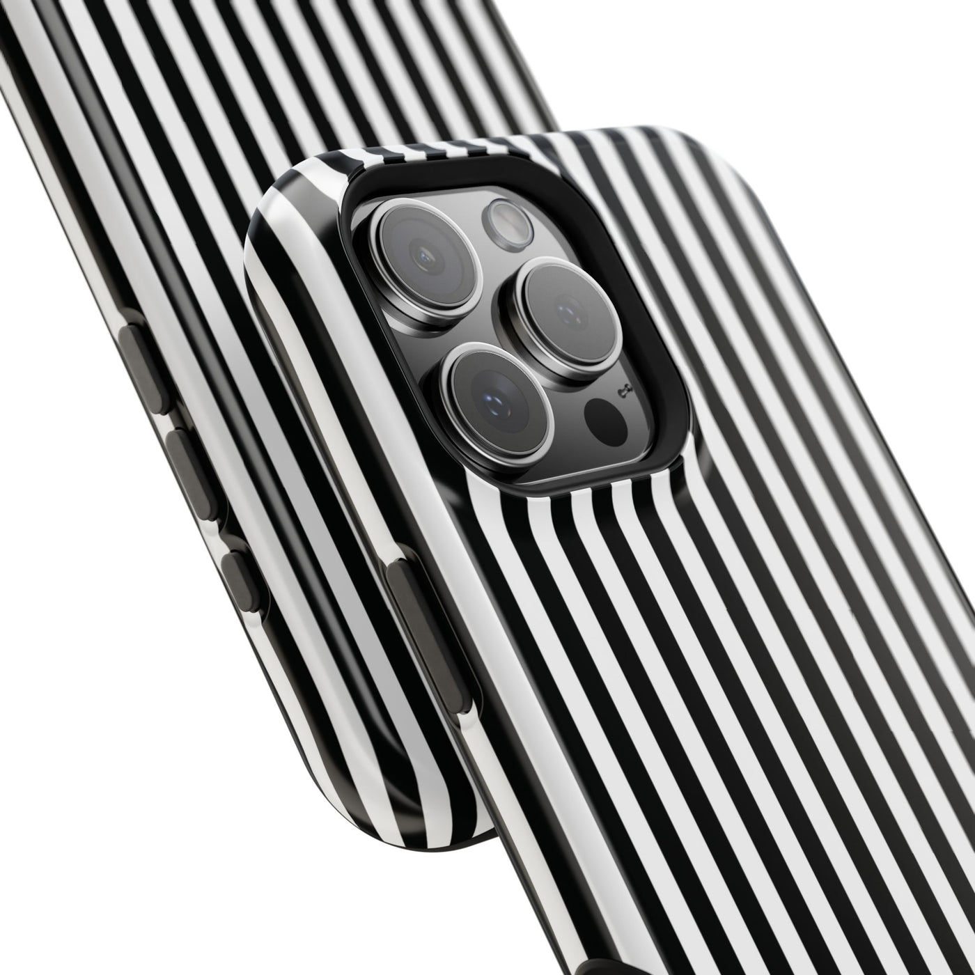 Custom Personalized Black White Striped Magsafe Phone Case for Iphone 17 - | iPhone 16 Pro Max Case | iPhone 15 Case Iphone 14 13 12 11 10 - Studio40ParkLane
