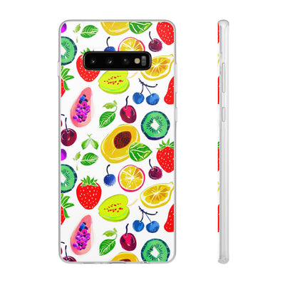 Cute Flexi Phone Cases, Summer Fruit Mix, Compatible with Samsung Galaxy S23, Samsung S22, Samsung S21, Samsung S20, Galaxy S20 Ultra