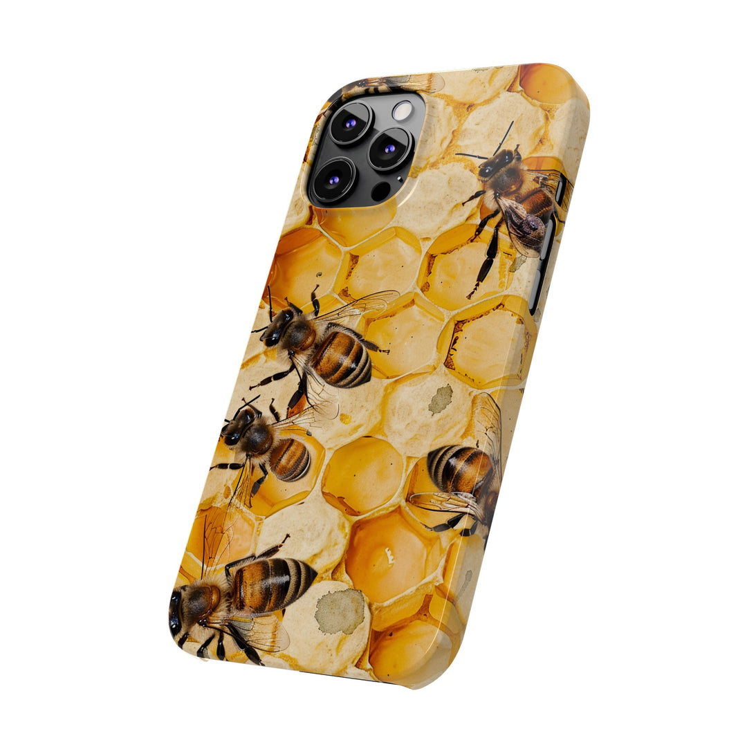 Slim Cute Phone Cases for Iphone - | iPhone 15 Case | iPhone 15 Pro Max Case, Iphone 14 Case, Iphone 14 Pro Max, Iphone 13, Summer Honey Bees - Studio40ParkLane