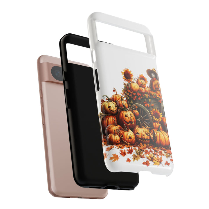 Impact Resistant, Fall Leaves Scarecrow, Cute Phone Cases for Samsung S24, S23, S22, S21, IPhone 15 pro Iphone 14 pro Iphone 13 IPhone 12 Iphone 11 - Studio40ParkLane
