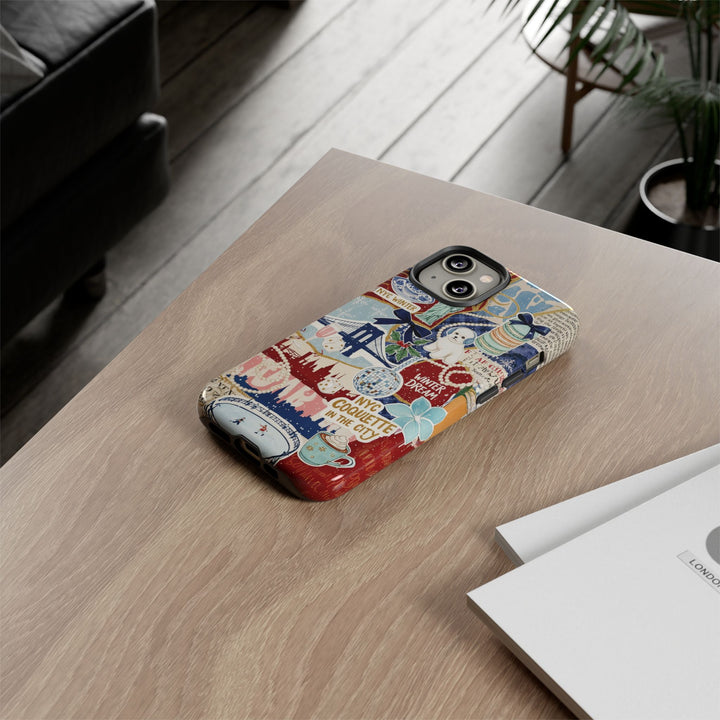 New York Winter Coquette Collage Tough Premium Phone Case - For iPhone 17 Pro Max iPhone 16 Pro iPhone 15 Iphone 14 Plus 13 Pro 12 11 10 XR