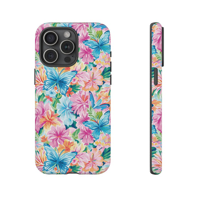 Premium Tough Butterflies Flowers Cute Phone Cases for Samsung S24, S23, S22, S21, S20, Plus and Ultra, Iphone 16 Pro Max,15, 14, 13, 12, 11, 10