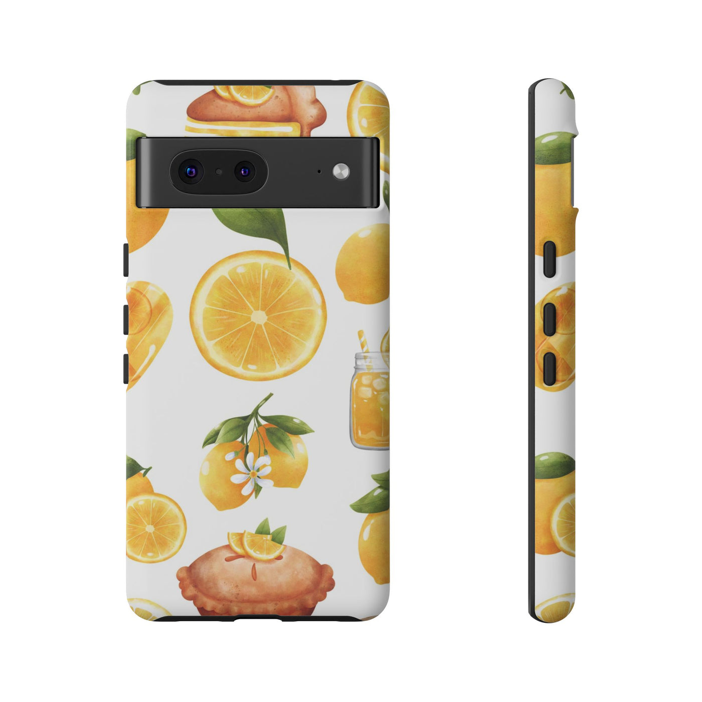 Impact Resistant, Lemon Fruit Pie, Cute Phone Cases for Samsung S24, S23, S22, S21, IPhone 15 pro Iphone 14 pro Iphone 13 IPhone 12 Iphone 11