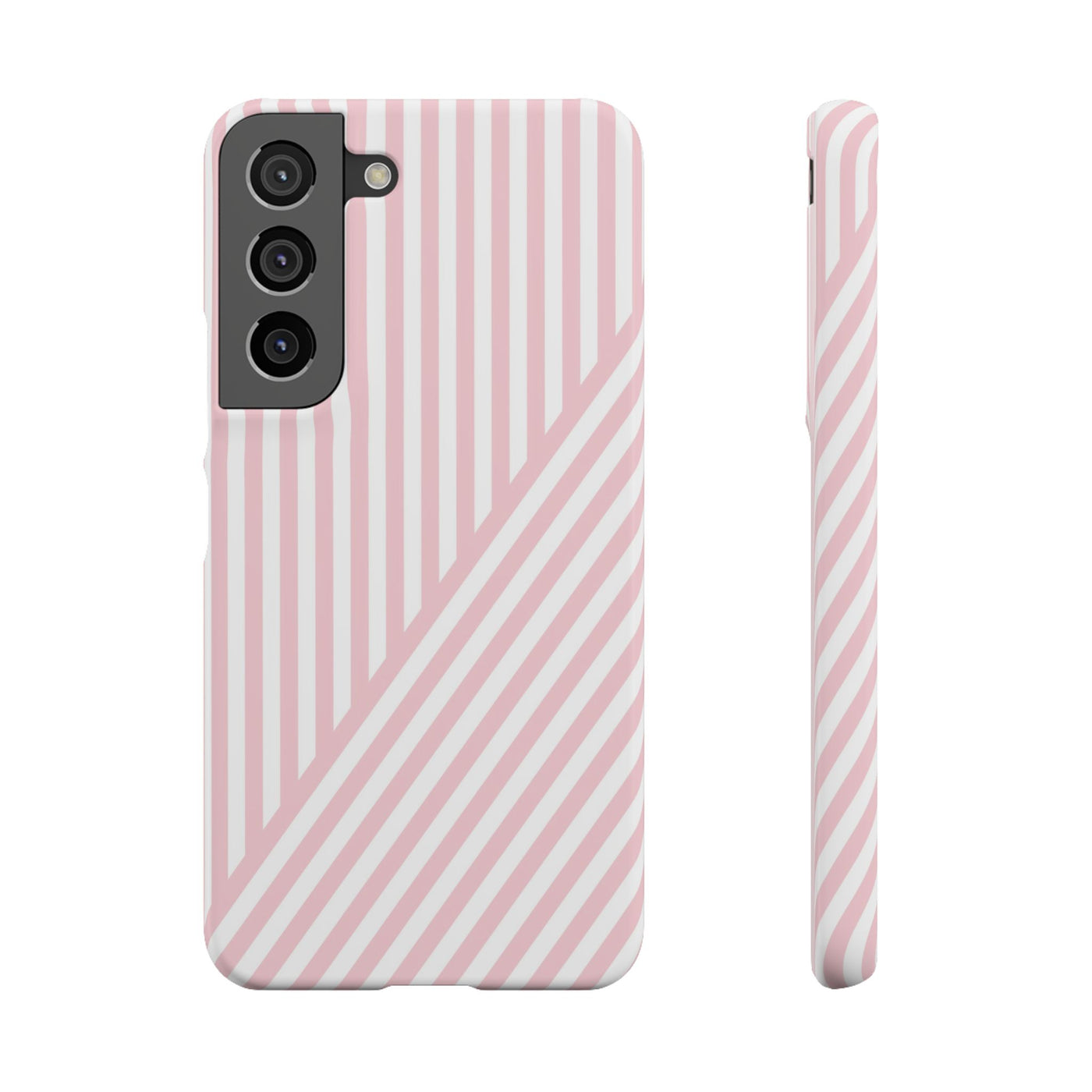 Aesthetic Sweet Pink Stripes Cute Phone Case Sleek Snap - For iPhone 17 Pro Max iPhone 16 Pro iPhone 15 Iphone 14 Plus 13 Pro 12 11 10 Gift