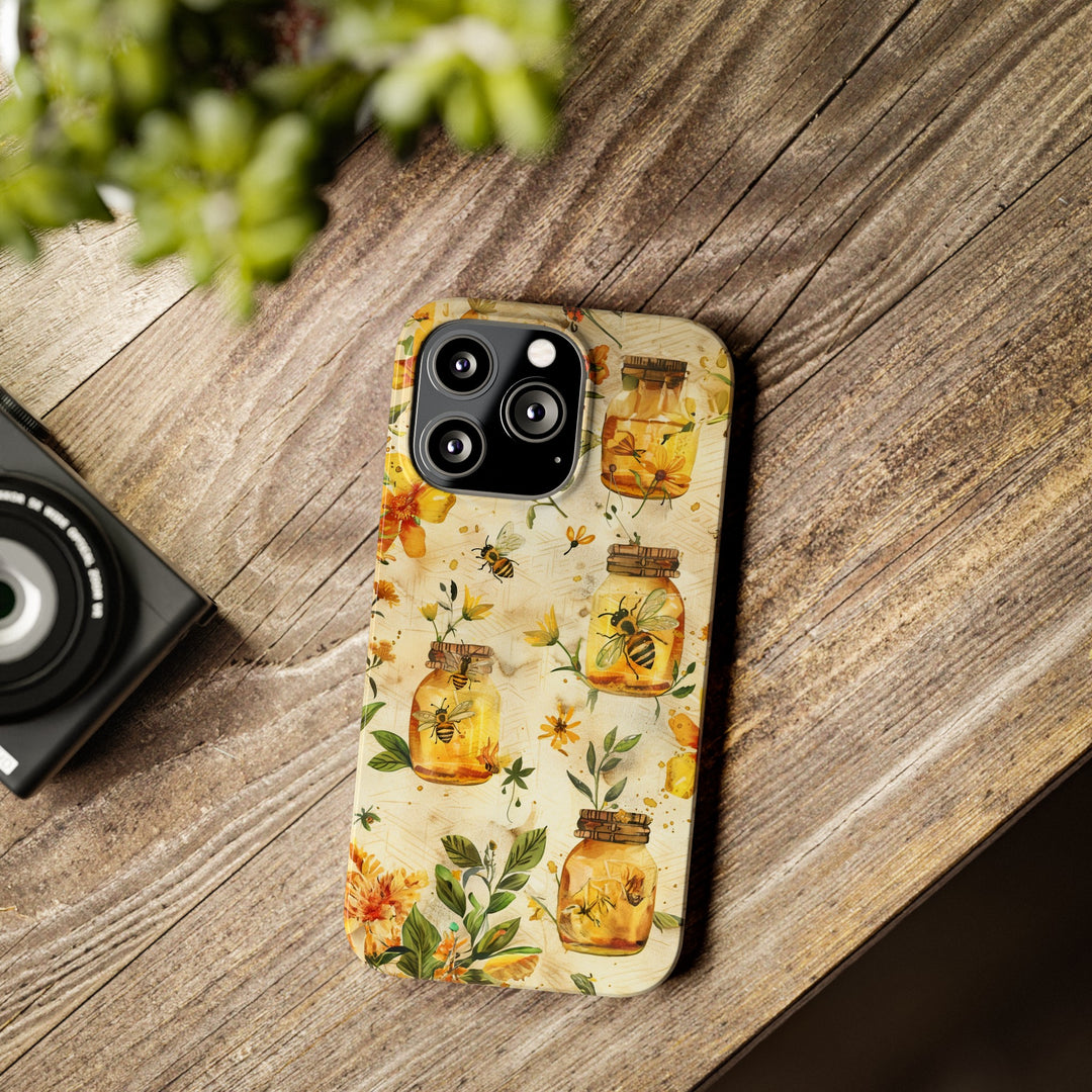 Slim Cute Phone Cases for Iphone | iPhone 15 Case | iPhone 15 Pro Max Case, Iphone 14, Iphone 14 Pro Max, Iphone 13, Honey Bees Yellow - Studio40ParkLane