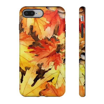 Impact Resistant, Fall Leaves, Cute Phone Cases for Samsung S24, S23, S22, S21, IPhone 15 pro Iphone 14 pro Iphone 13 IPhone 12 Iphone 11