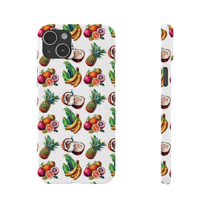 Slim Cute Phone Cases for Iphone - | iPhone 15 Case | iPhone 15 Pro Max Case, Iphone 14 Case, Iphone 14 Pro Max, Iphone 13, Tropical Summer Fruit - Studio40ParkLane