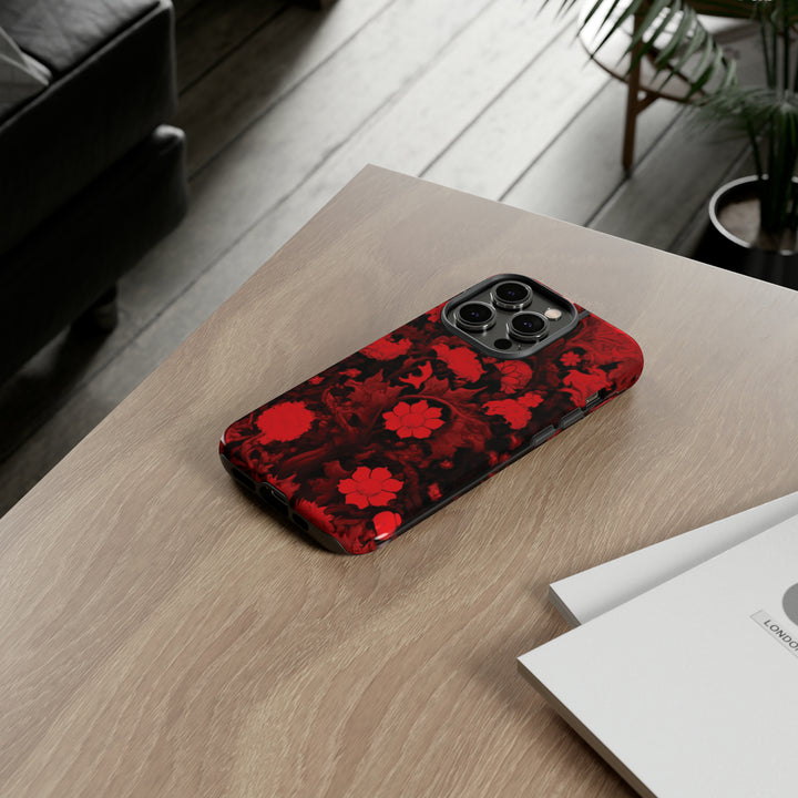 Cool Phone Case | Red Flowers, For iPhone 15 Case | iPhone 15 Pro Case, Iphone 14 Case, Iphone 14 Pro Max Case, Protective Iphone Case - Studio40ParkLane