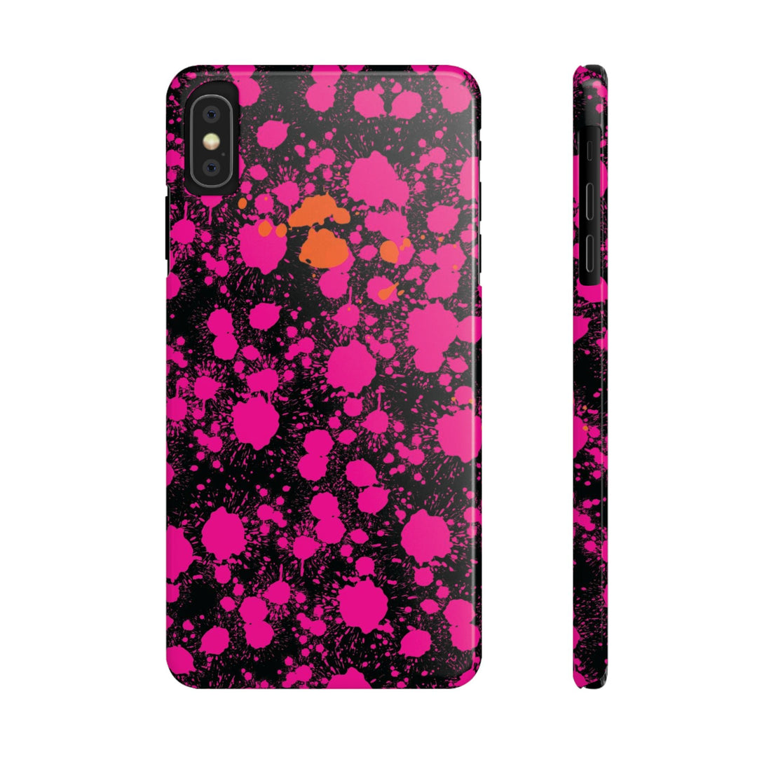 Slim Cute Phone Cases for Iphone - | iPhone 15 Case | iPhone 15 Pro Max Case, Iphone 14 Case, Iphone 14 Pro Max, Iphone 13, Pink Orange Paint Splash - Studio40ParkLane
