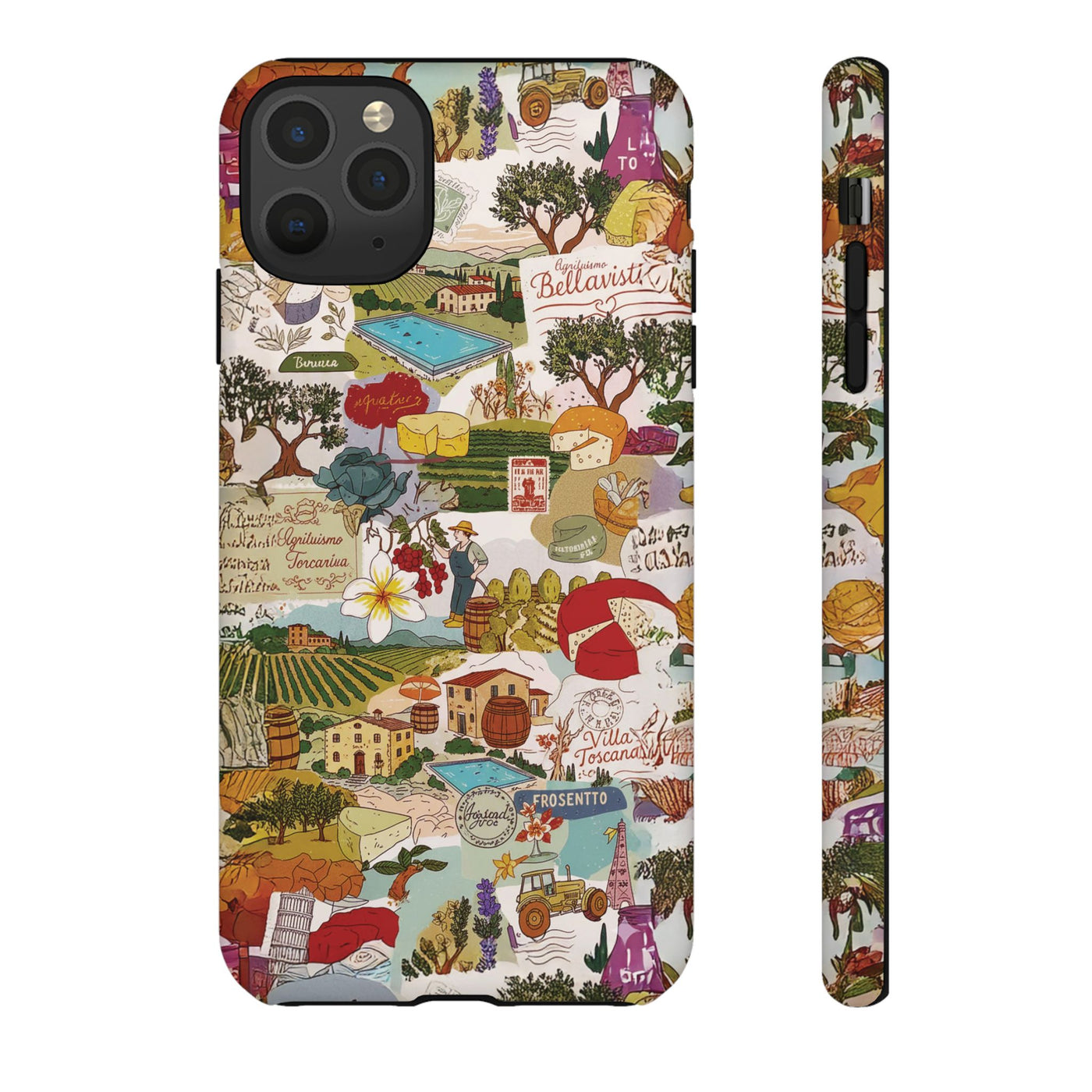 Italy Tuscany Coquette Collage Tough Premium Phone Case - For iPhone 17 Pro Max iPhone 16 Pro iPhone 15 Iphone 14 Plus 13 Pro 12 11 10 XR - Studio40ParkLane