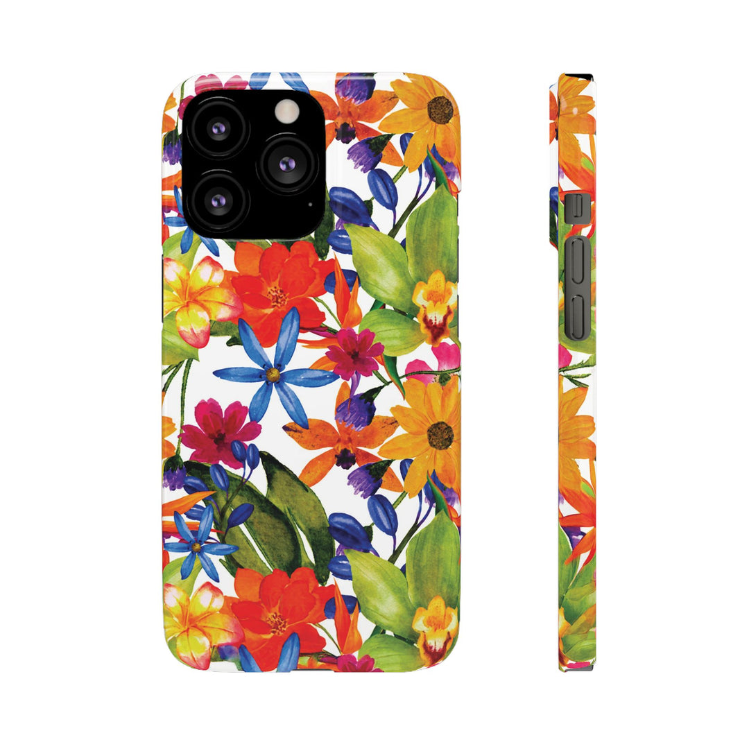 Sleek Snap Colorful Flowers Cute Phone Case for iPhone 16 15 14 13 12 11 X Xs Max Xr Pro Plus Samsung Galaxy S24 S23 S22 S21 S20 Note Ultra