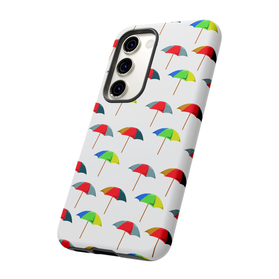 Cute Samsung Phone Case | Aesthetic Samsung Phone Case | Galaxy S23, S22, S21, S20 | Colorful Beach Parasols, Protective Phone Case - Studio40ParkLane