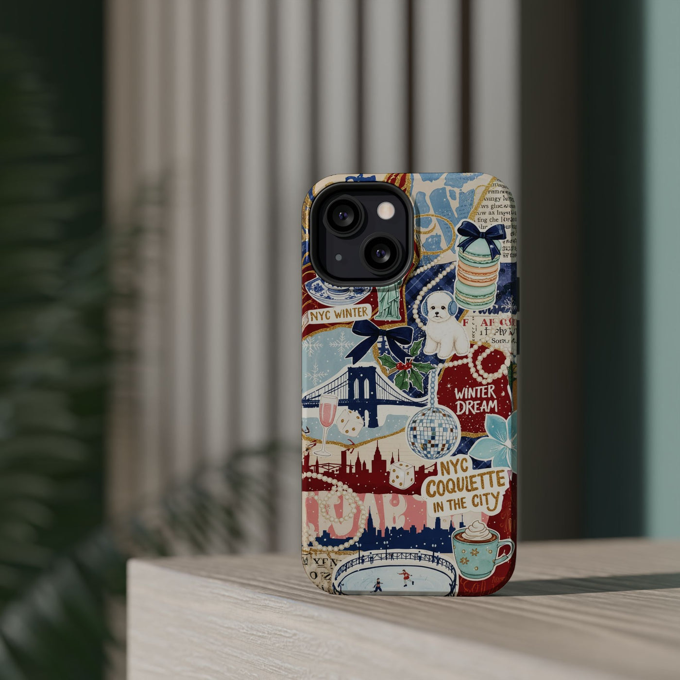 New York Winter Coquette Collage Tough Magsafe Cute Phone Cases for Iphone | iPhone 17 Pro Max Case, Iphone 16, Iphone 15 14 13 12 11 10 9
