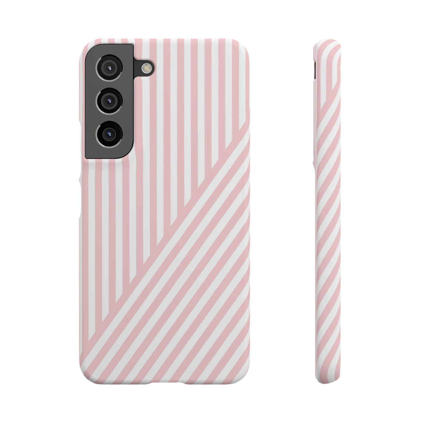 Aesthetic Sweet Pink Stripes Cute Phone Case Sleek Snap - For iPhone 17 Pro Max iPhone 16 Pro iPhone 15 Iphone 14 Plus 13 Pro 12 11 10 Gift