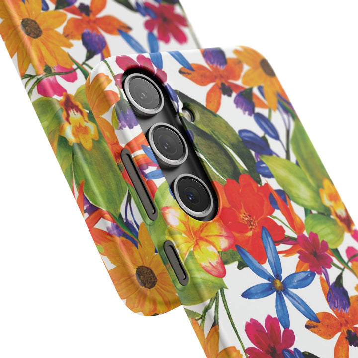 Sleek Snap Colorful Flowers Cute Phone Case for iPhone 16 15 14 13 12 11 X Xs Max Xr Pro Plus Samsung Galaxy S24 S23 S22 S21 S20 Note Ultra