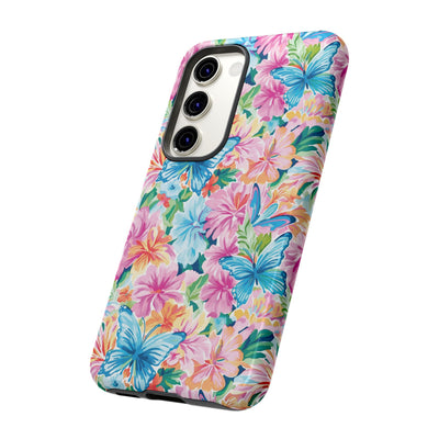 Premium Tough Butterflies Flowers Cute Phone Cases for Samsung S24, S23, S22, S21, S20, Plus and Ultra, Iphone 16 Pro Max,15, 14, 13, 12, 11, 10