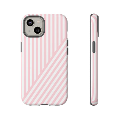 Custom Personalized Tough Phone Case - Aesthetic Stripes - For iPhone 17 Pro Max iPhone 16 Pro iPhone 15 Iphone 14 Iphone 13 Plus 13 12 11 - Studio40ParkLane