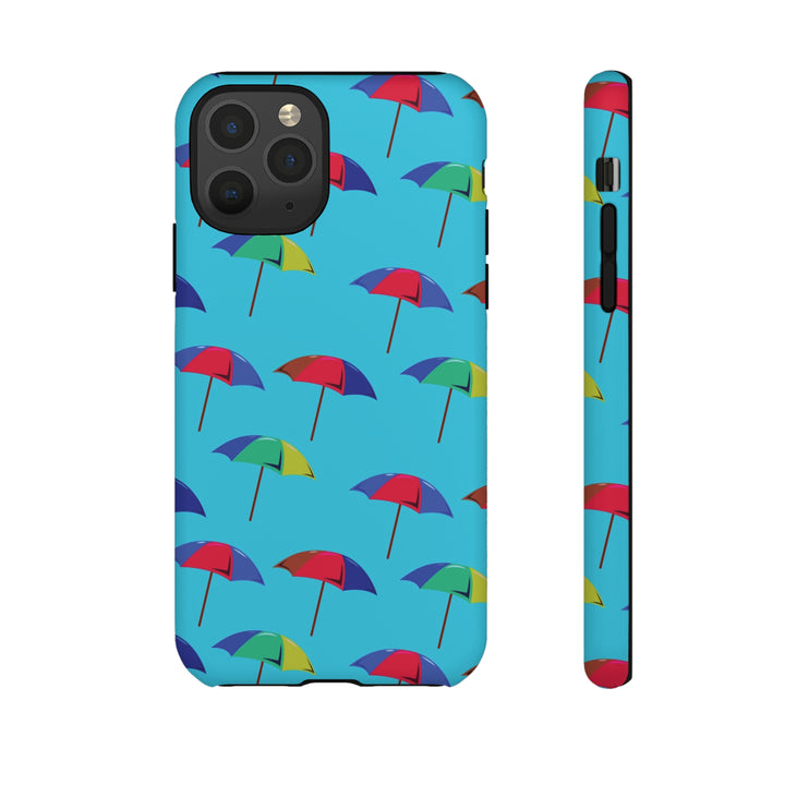 Cute IPhone Case | Colorful Beach Parasols Blue, iPhone 15 Case | iPhone 15 Pro Case, Iphone 14 Case, Iphone 14 Pro Max Case, Protective Iphone Case - Studio40ParkLane