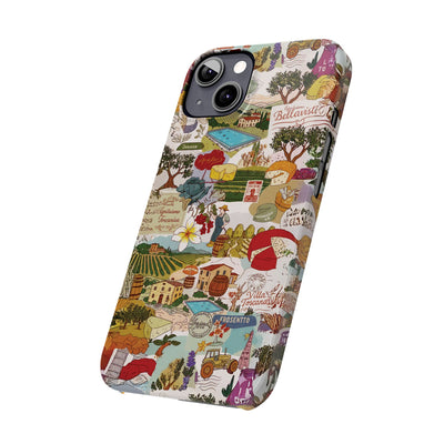 Slim Italy Tuscany Coquette Collage Cute Phone Case for Iphone 17 - | iPhone 16 Pro Max Case | iPhone 15 Case Iphone 14 13 12 11 10 9 8 7 - Studio40ParkLane
