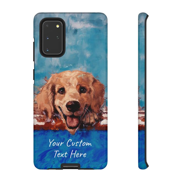 Personalize this Cute Samsung Phone Case | Golden Retriever Dog Samsung Phone Case | Galaxy S23, S22, S21, S20 | Personalized Samsung Cases - Studio40ParkLane