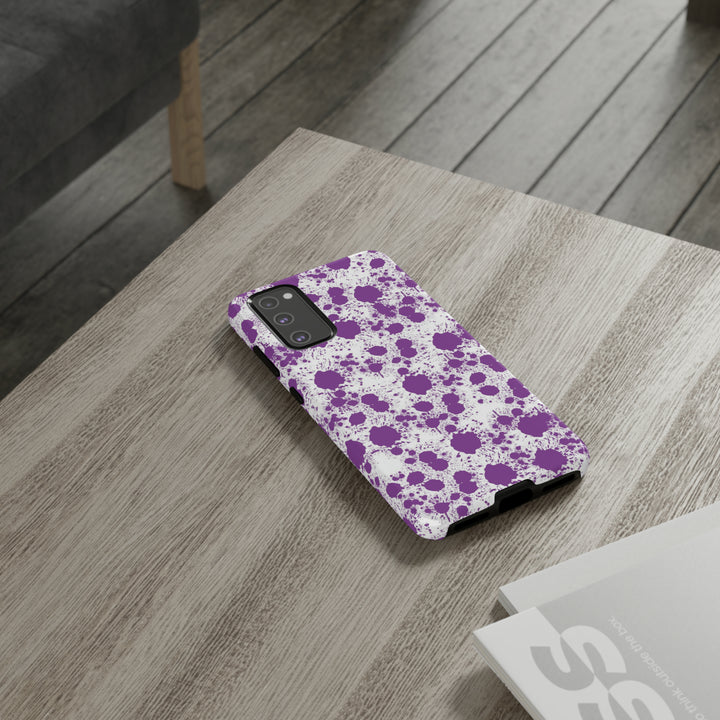 Cool Phone Case | Aesthetic Phone Case | Paint Splash Purple | For Samsung Galaxy S23, S22, S21, S20 | Luxury Double Layer | Cute - Studio40ParkLane