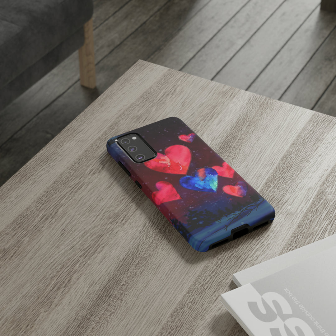 Cute Samsung Phone Case | Aesthetic Samsung Phone Case | Galaxy S23, S22, S21, S20 | Luxury case, Rising Hearts Night Phone Case - Studio40ParkLane