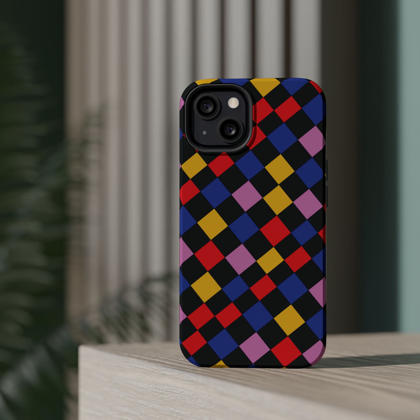 Aesthetic Colorful Checkerboard Tough Magsafe Phone Case - For iPhone 17 Pro Max iPhone 16 Pro iPhone 15 Iphone 14 Plus 13 Pro 12 11 Gift - Studio40ParkLane