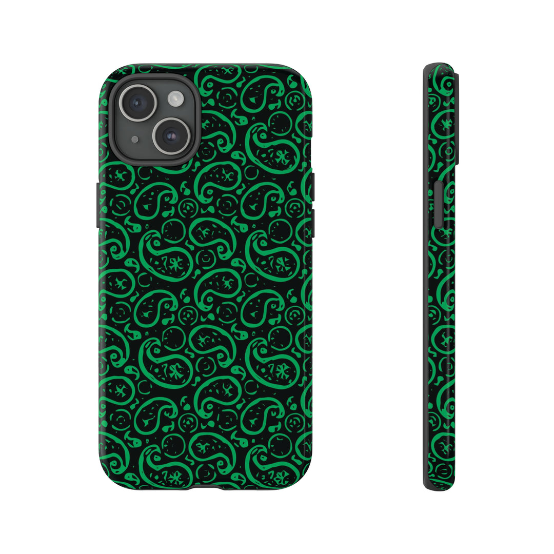 Cute IPhone Case | iPhone 15 Case | iPhone 15 Pro Max Case, Iphone 14 Case, Iphone 14 Pro Max Case IPhone Case for Art Lovers, Paisley Green - Studio40ParkLane