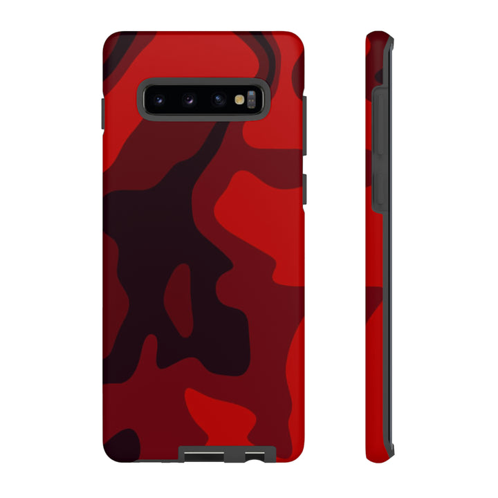 Cute Phone Case | Cool Camouflage Red Black Samsung Phone Case | Galaxy S23 Case, S22 Case, S21, S20 | 2 Layered Case - Studio40ParkLane