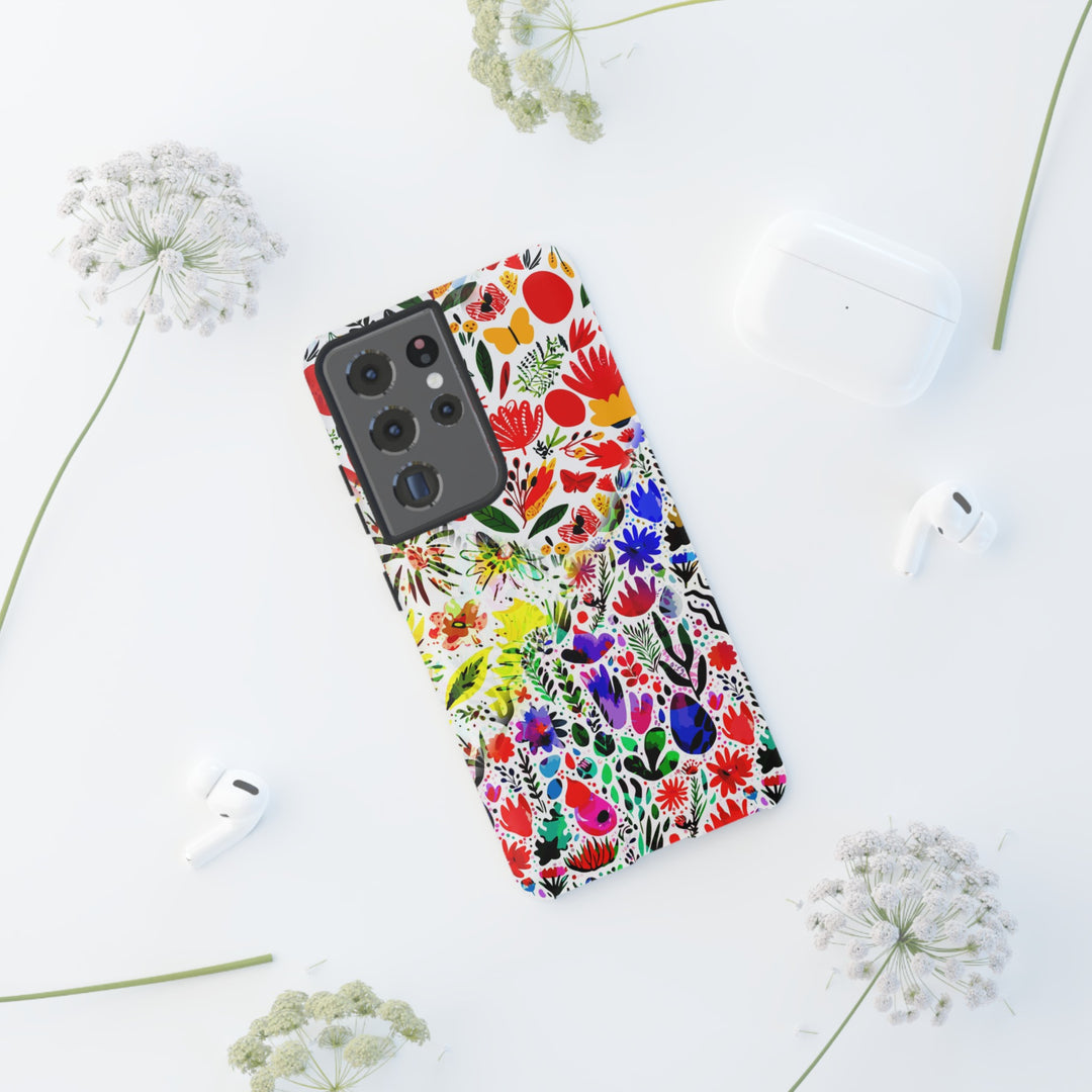 Impact Resistant, Colored Flowers, Cute Phone Cases for Samsung S24, S23, S22, S21, IPhone 15 pro Iphone 14 pro Iphone 13 IPhone 12 Iphone 11 - Studio40ParkLane