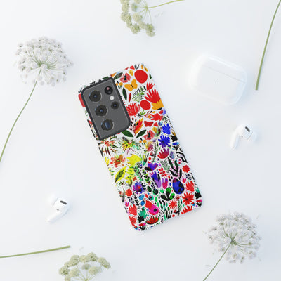 Impact Resistant, Colored Flowers, Cute Phone Cases for Samsung S24, S23, S22, S21, IPhone 15 pro Iphone 14 pro Iphone 13 IPhone 12 Iphone 11