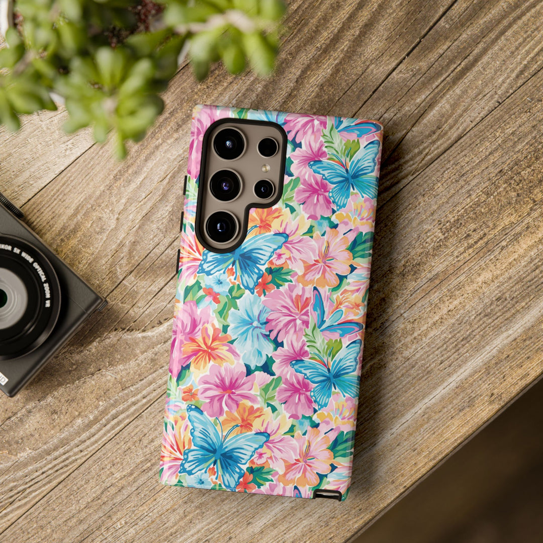 Premium Tough Butterflies Flowers Cute Phone Cases for Samsung S24, S23, S22, S21, S20, Plus and Ultra, Iphone 16 Pro Max,15, 14, 13, 12, 11, 10 - Studio40ParkLane