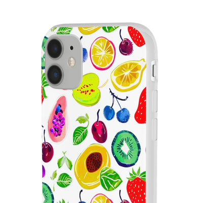 Cute Flexi Phone Cases, Summer Fruit Mix, Compatible with Samsung Galaxy S23, Samsung S22, Samsung S21, Samsung S20, Galaxy S20 Ultra