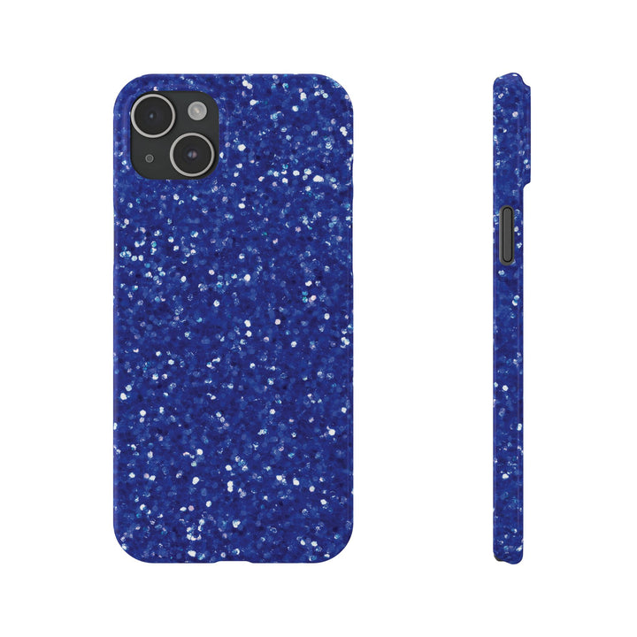 Slim Blue Muted Faux Play on Glitter Effect Cute Phone Cases for Iphone 16 Pro Max | iPhone 15 Case | iPhone 15 Pro Max Case, Iphone 14, Iphone 14 Pro Max, Iphone 13 12 11 8 7 - Studio40ParkLane