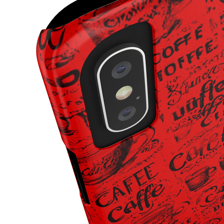 Slim Cute Phone Cases for Iphone - | iPhone 15 Case | iPhone 15 Pro Max Case, Iphone 14 Case, Iphone 14 Pro Max, Iphone 13, Red Black Coffee - Studio40ParkLane