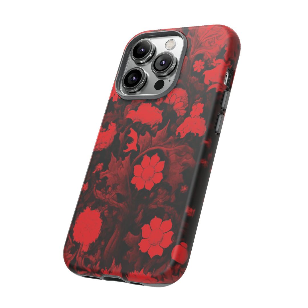 Cool Phone Case | Red Flowers, For iPhone 15 Case | iPhone 15 Pro Case, Iphone 14 Case, Iphone 14 Pro Max Case, Protective Iphone Case - Studio40ParkLane